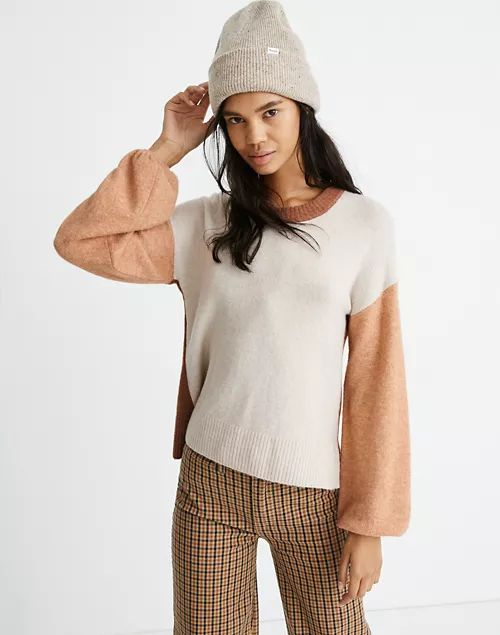Colorblock Payton Pullover Sweater in Coziest Yarn | Madewell