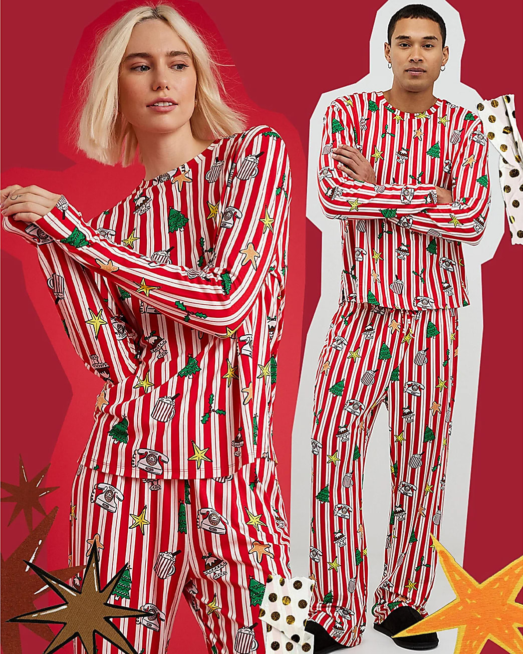 Nephthys Red Family Christmas Pyjama Set | River Island UK & IE