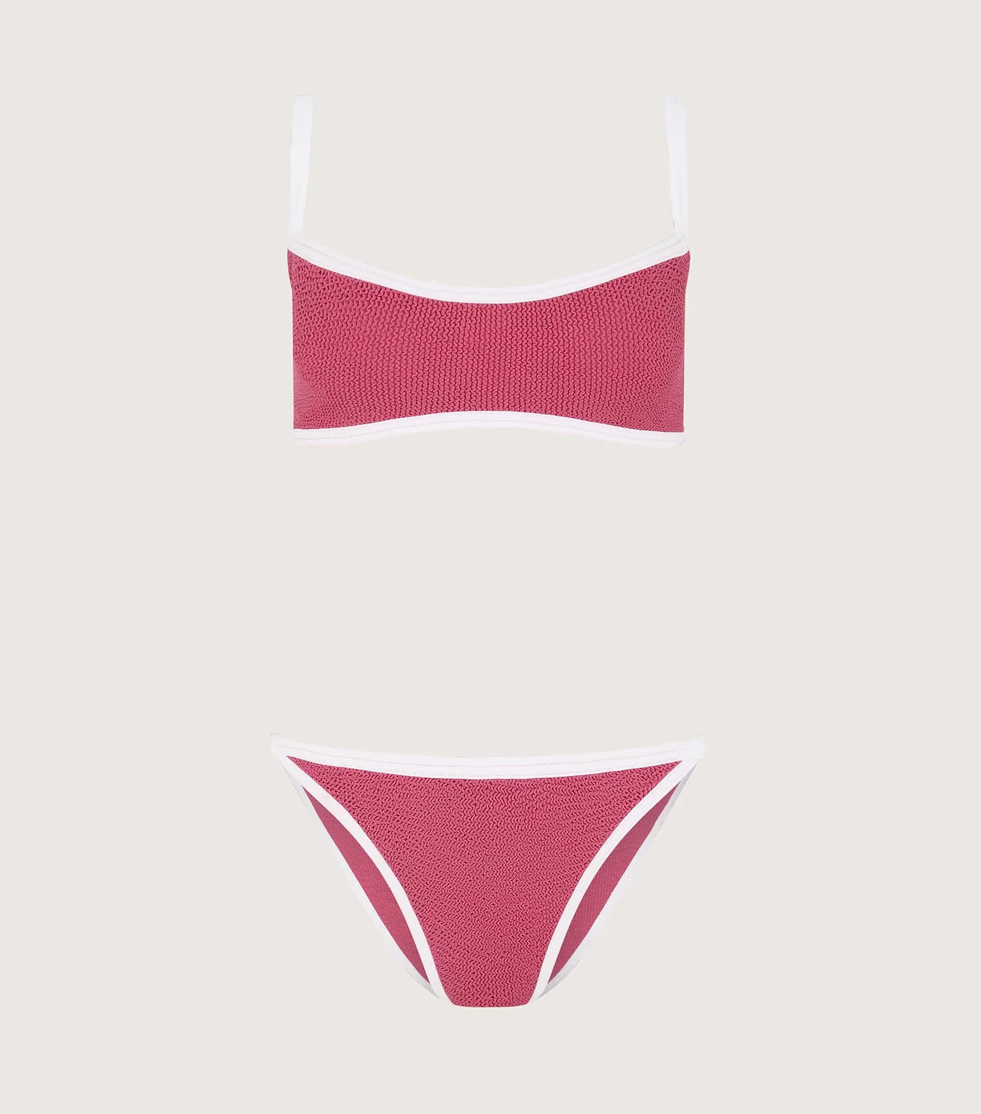 Tyler Bikini - Candy Pink/White | HUNZA G