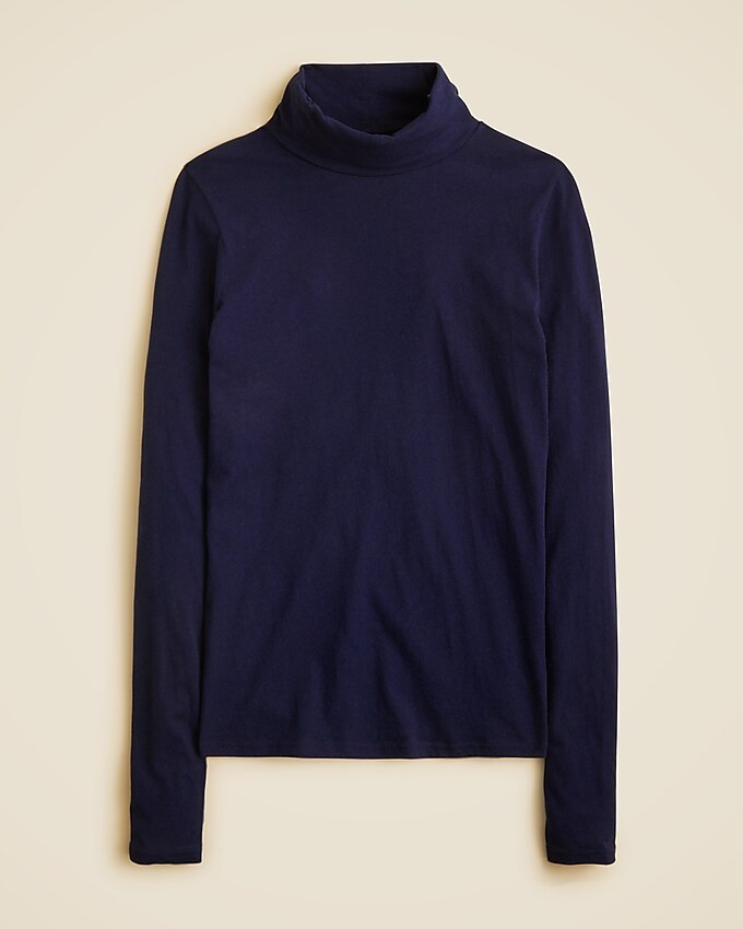 Feather jersey turtleneck | J. Crew US