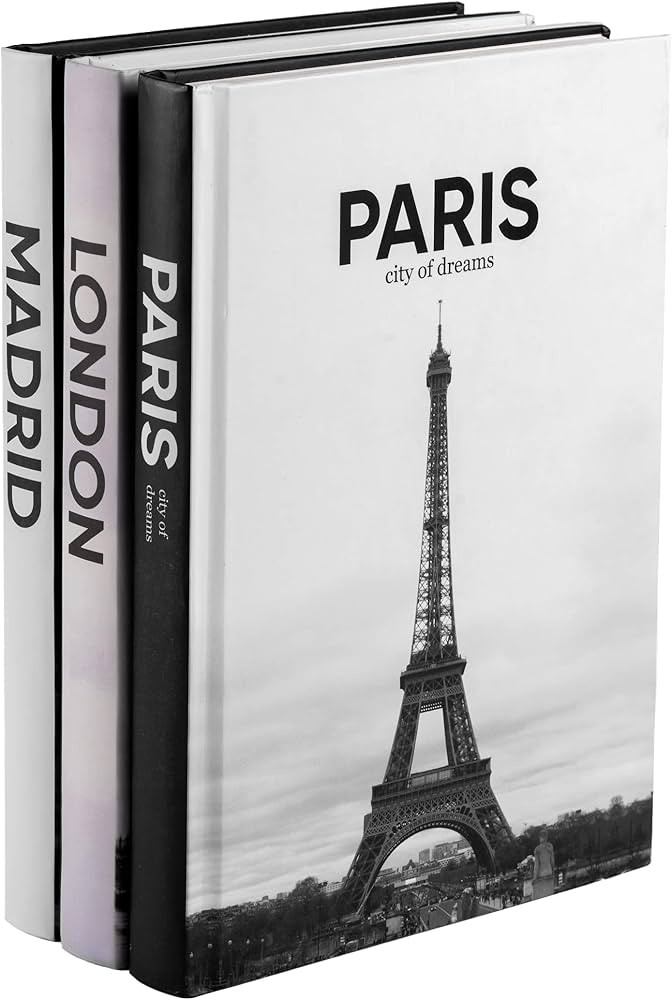 3 Decorative Books for Home Decor, Hardcover Faux Modern Books for Coffee Table and Shelves, City... | Amazon (US)