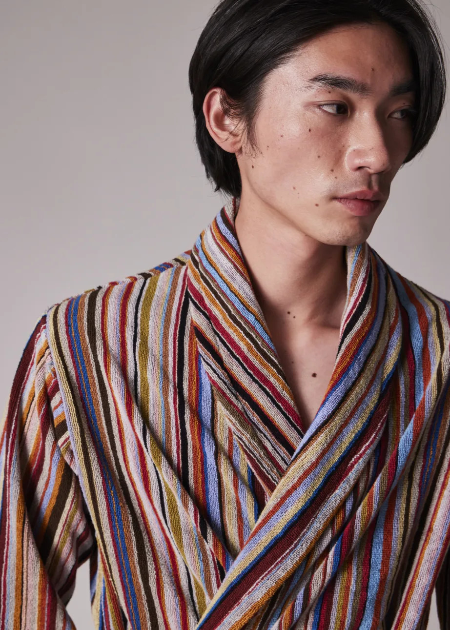 'Signature Stripe' Woven Cotton Dressing Gown | Paul Smith (Global)