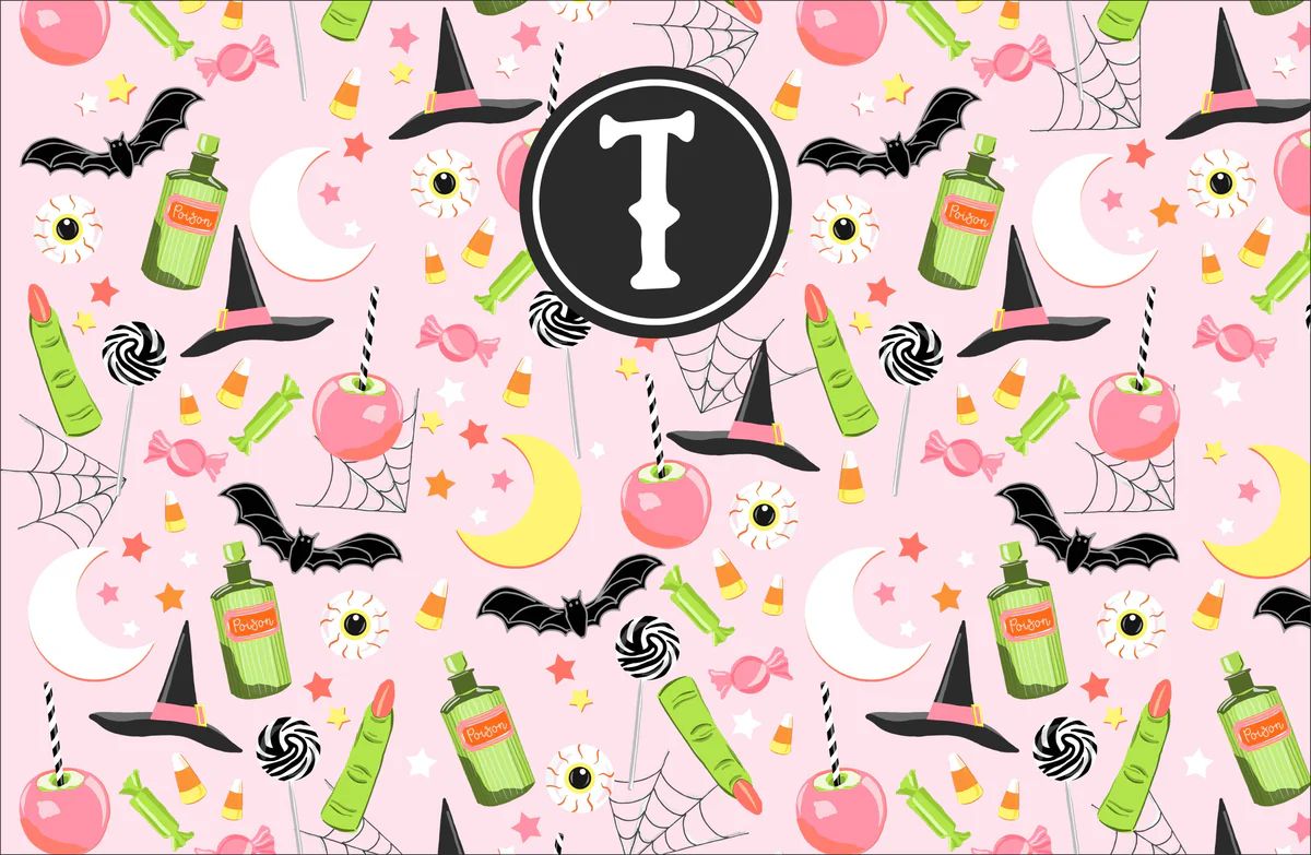 Happy Haunts Halloween Personalized Paper Tear-away Placemat Pad, Taffy | Taylor Beach Design