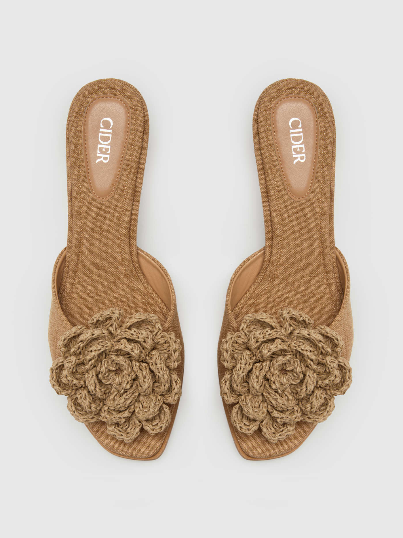 FLORAL WOVEN CHUNKY HEELS - Cider | Cider