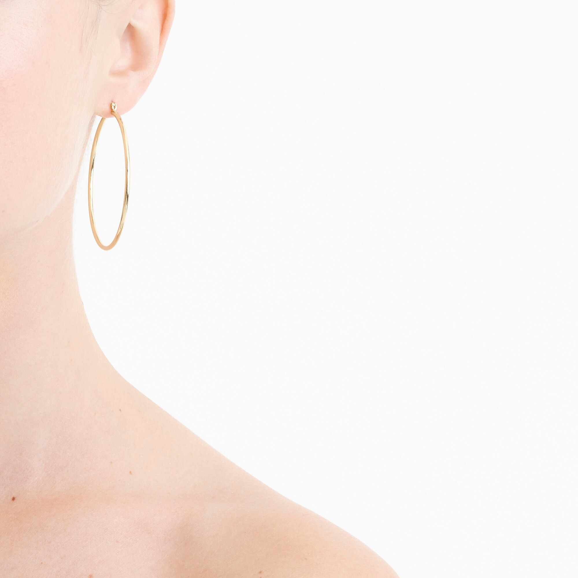 Antique-gold hoop earrings | J. Crew US