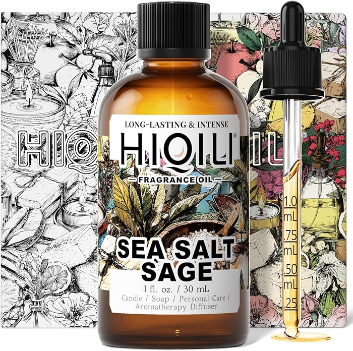 HIQILI Sea Salt Sage Fragrance Oil for Diffuser Use, DIY Perfume - 1 Fl Oz | Amazon (US)
