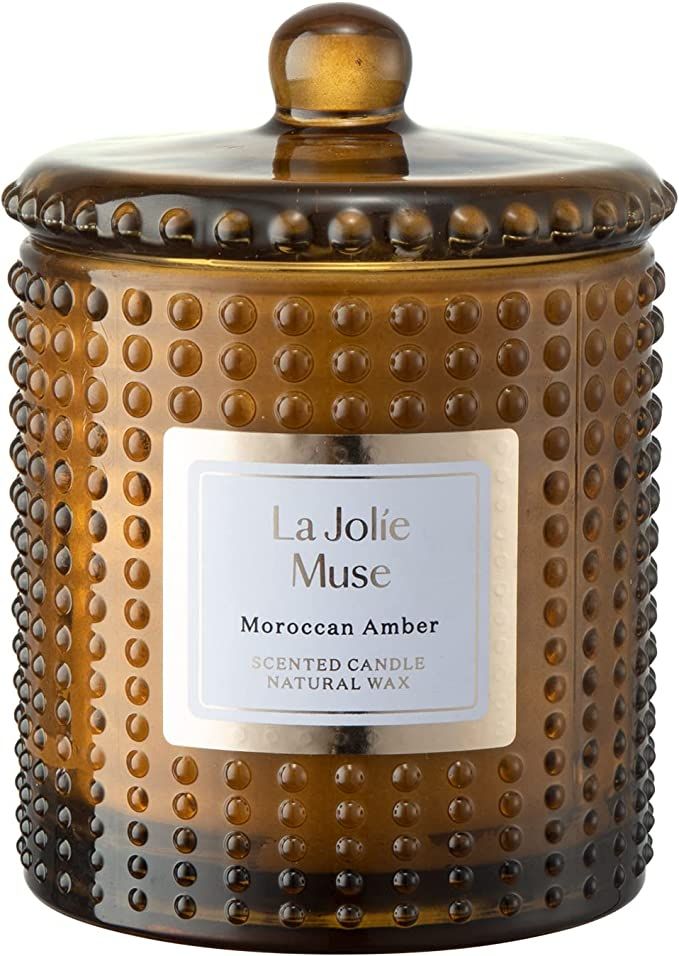 LA JOLIE MUSE Moroccan Amber Candles for Home Scented, Candles Gifts for Women & Men, Luxury Glas... | Amazon (US)