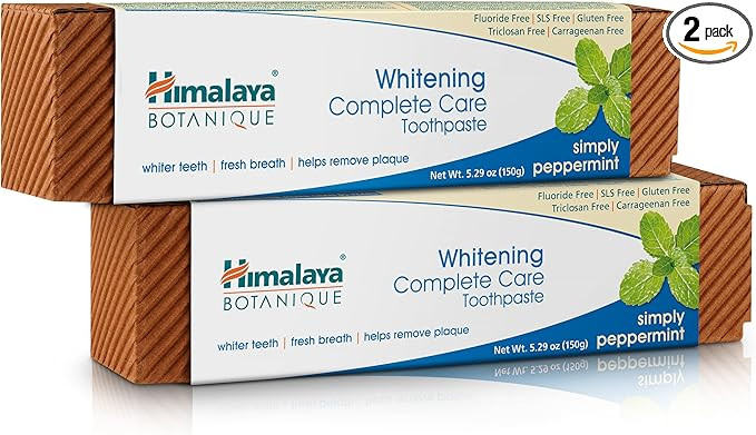 Himalaya Botanique Complete Care Whitening Toothpaste, Simply Peppermint, Fluoride Free for a Cle... | Amazon (US)