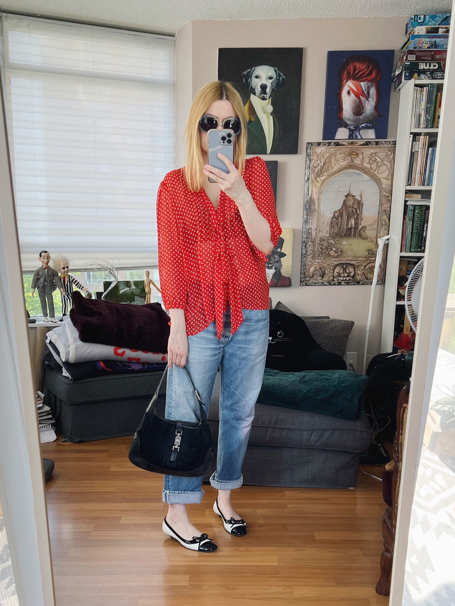 A little french inspired today. This whole outfit from sunglasses down to the shoes is all secondhand and vintage pieces. The blouse was from my weekend thrift haul.

•
.  #StyleOver40  #vintagegucci  #torontostylist #secondhandstyle  #thriftfinds #vintagelevis #chanelheels #thriftFind  #secondhandFind #thriftstyle #FashionOver40  #MumStyle #genX #genXStyle #shopSecondhand #genXInfluencer #genXblogger #secondhandDesigner #Over40Style #40PlusStyle #Stylish40s #styleTip  #StyleIdeas


#LTKFind #LTKstyletip #LTKunder100