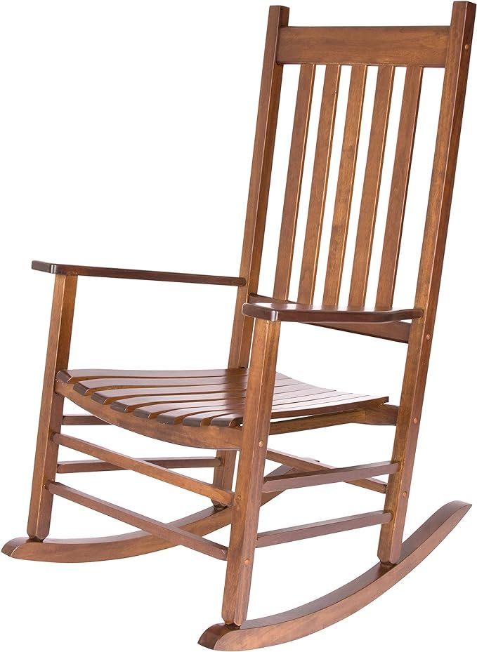 Shine Company 4332OA Vermont Rocking Chair | High Back Porch Rocker – Oak | Amazon (US)