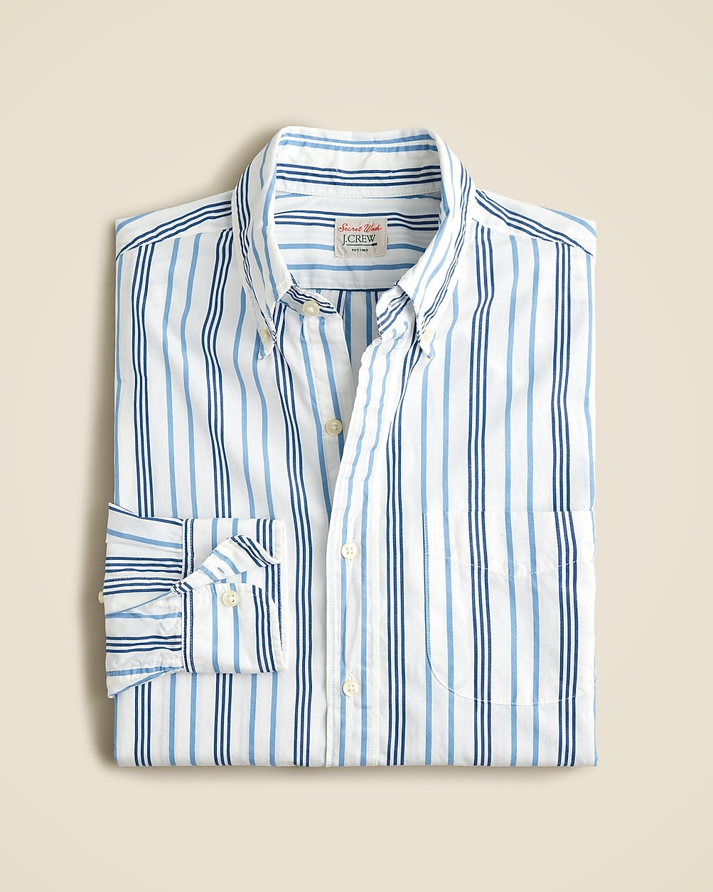 Secret Wash cotton poplin shirt in stripe | J. Crew US