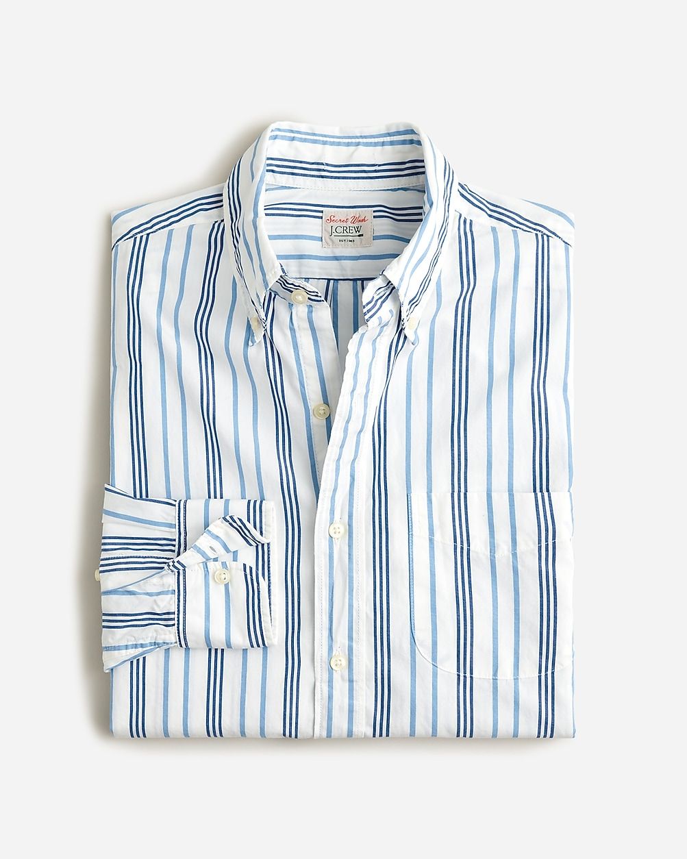 Secret Wash cotton poplin shirt in stripe | J.Crew US