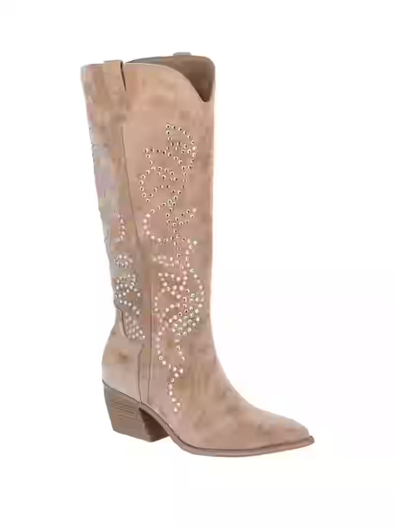 Madden NYC Women's Studded Western Boots - Walmart.com | Walmart (US)