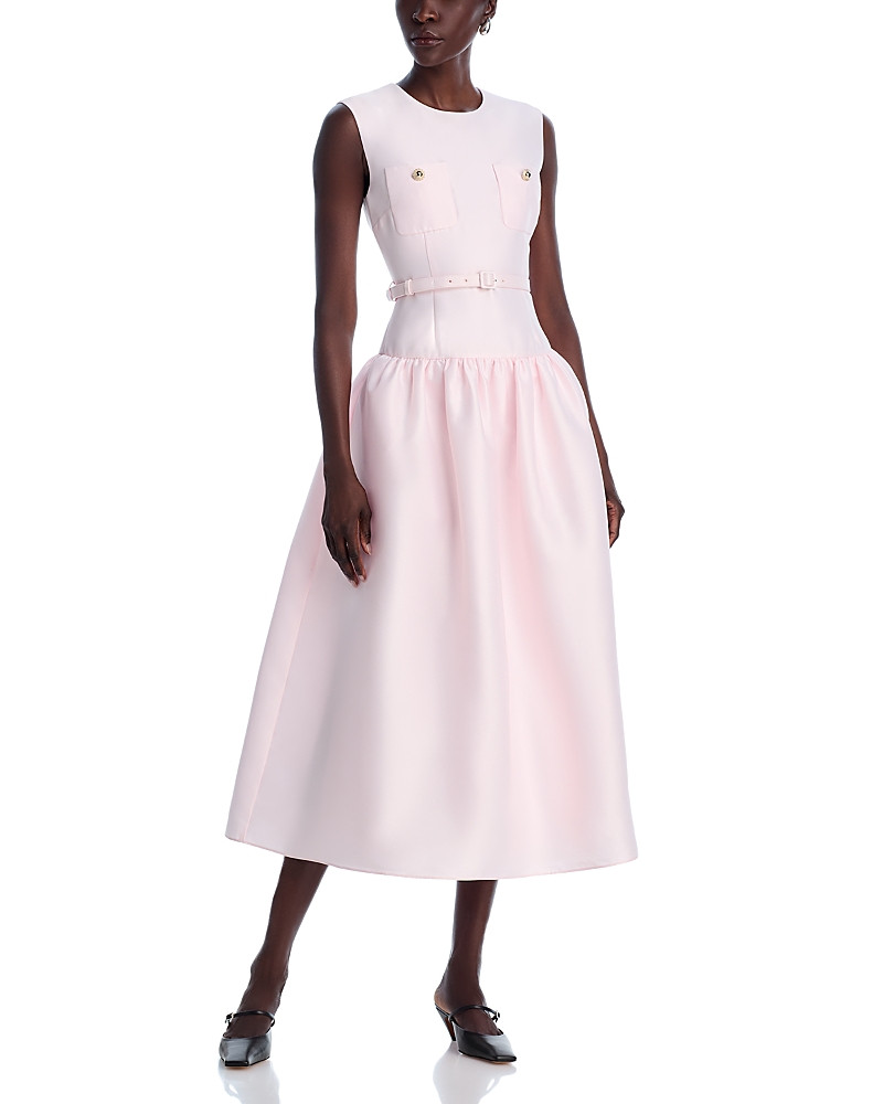 Self-Portrait Pink Taffeta Midi Dress | Bloomingdale's (US)