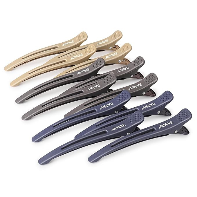 AIMIKE Hair Clips for Styling - Silicone No-Crease Duck Billed Hair Roller Clips for Sectioning, ... | Amazon (US)