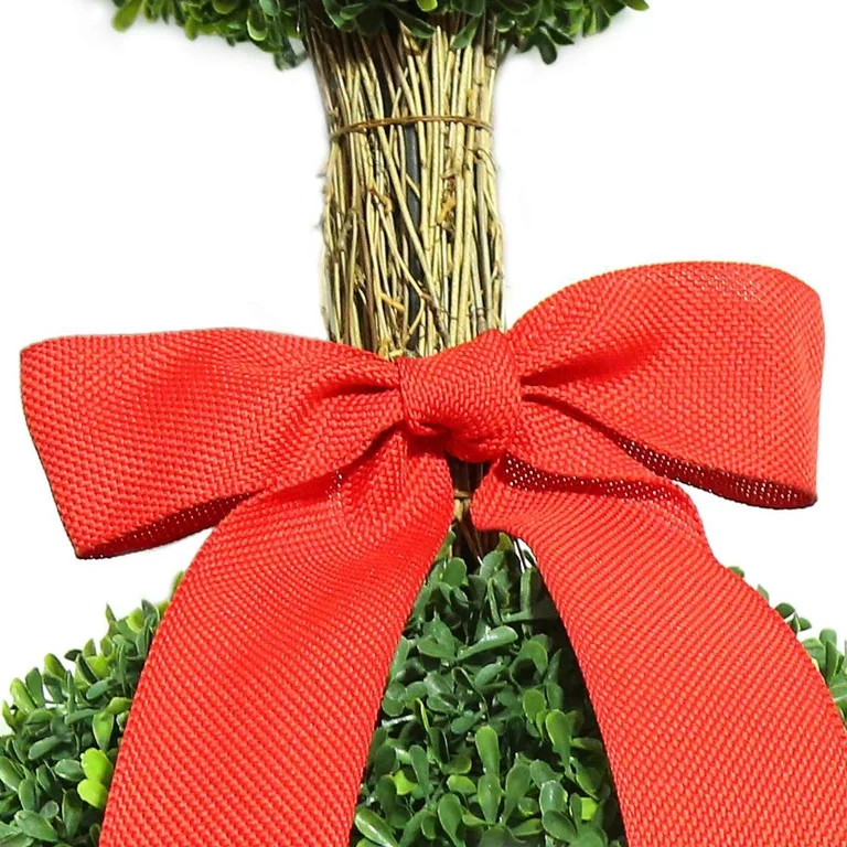 Artificial Topiary with Red Bows, 6', by My Texas House | Walmart (US)