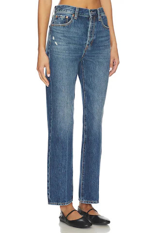 PISTOLA Cassie Super High Rise Straight Jeans in Cameo Vintage from Revolve.com | Revolve Clothing (Global)