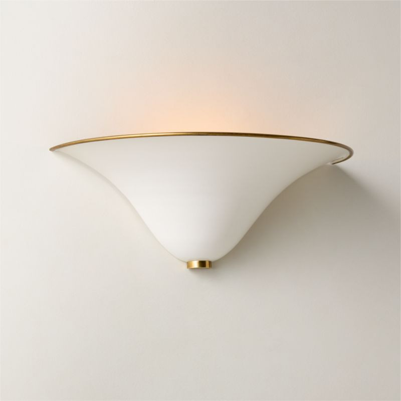 Tens White Enamel Wall Sconce | CB2