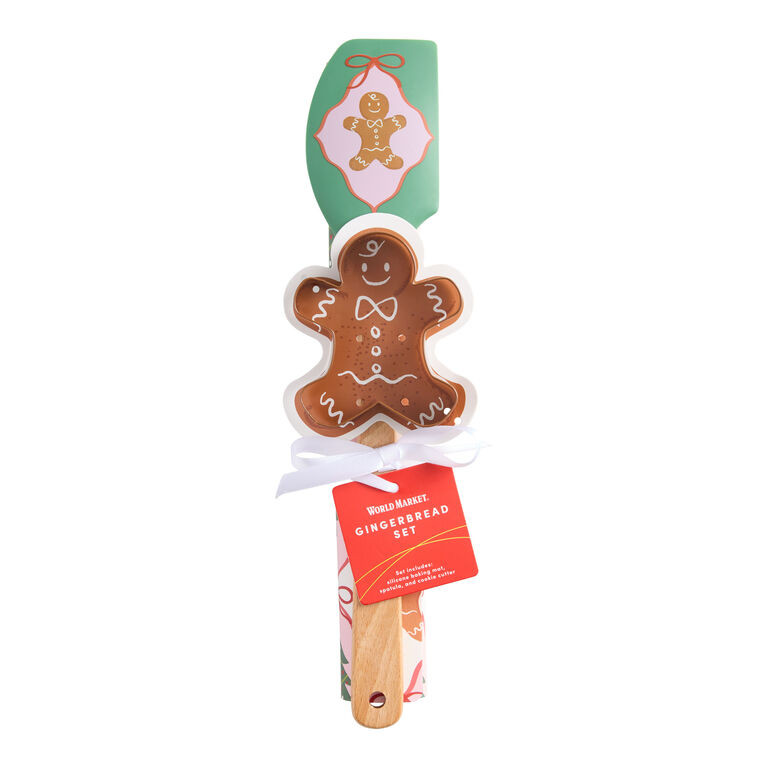 Gingerbread Trellis Baking Mat and Tools 3 Piece Gift Set | World Market