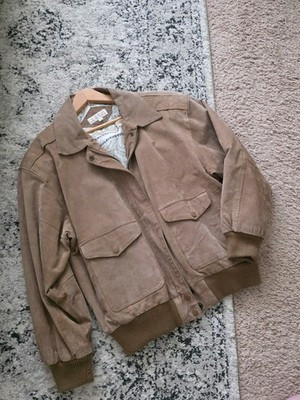 Vintage Suede Bomber Aviator Jacket Mens M SSatori Tan 90s Western Cowboy | eBay | eBay US