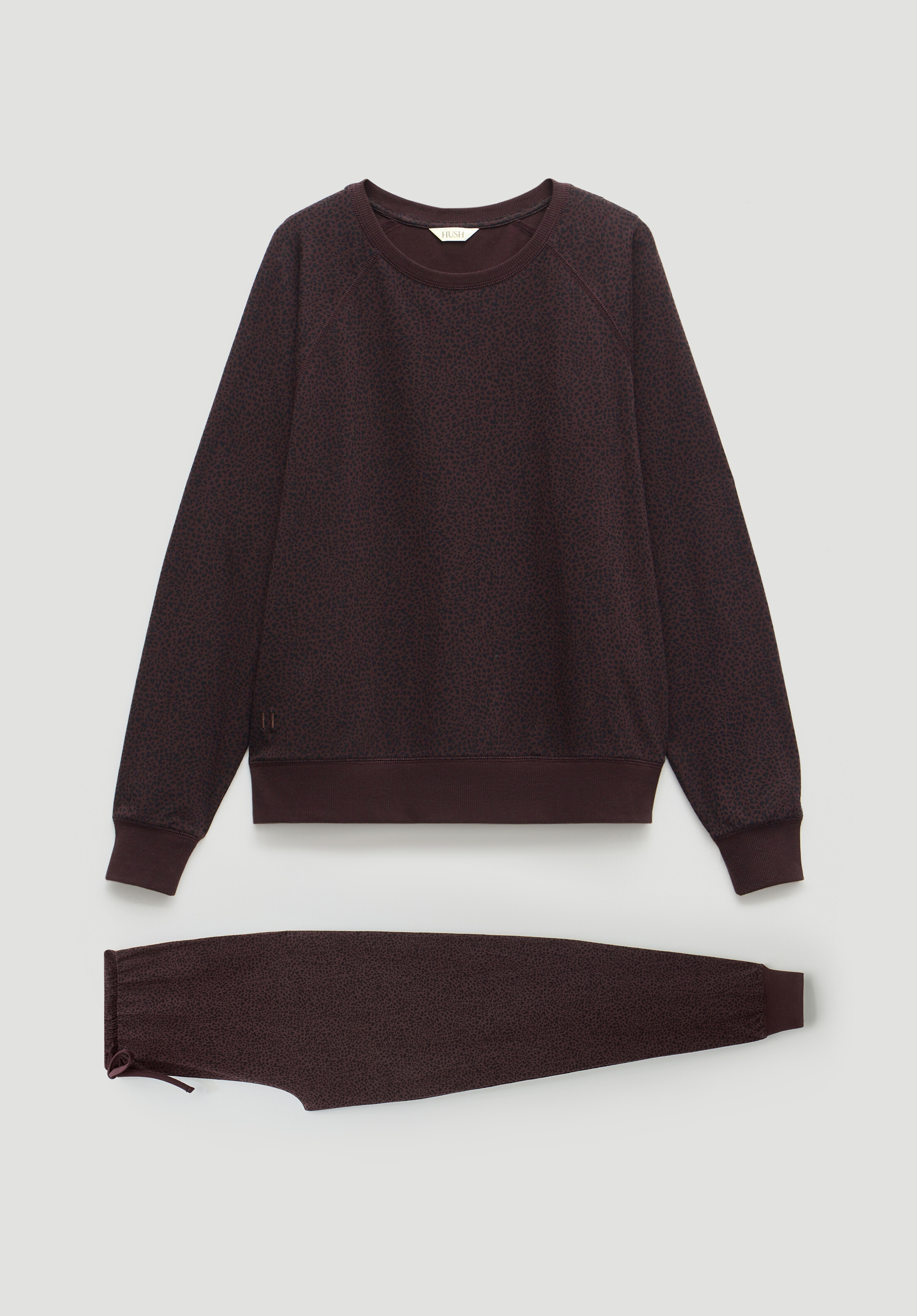 Joelle Jersey Jogger Animal Print Pyjamas | Hush UK