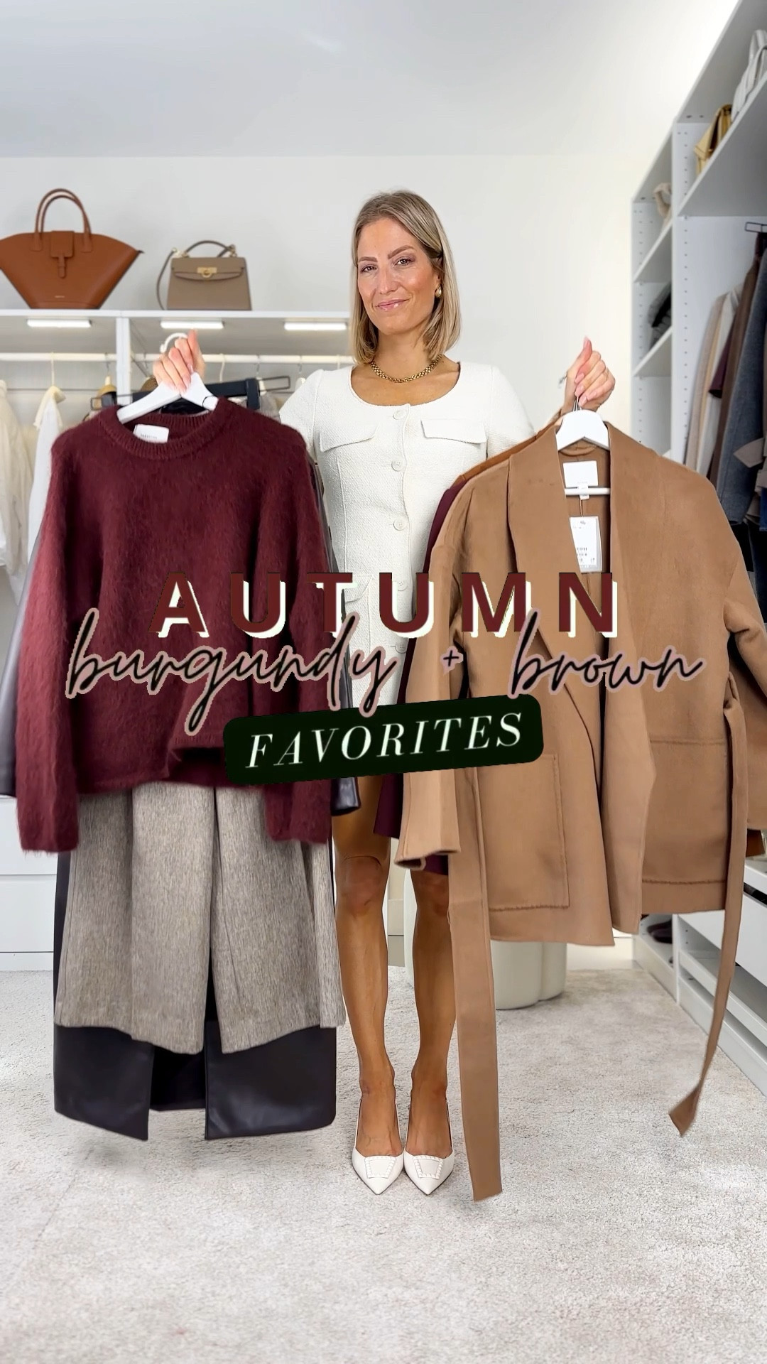 This week’s favorites! 🍇🍫

‼️Don’t forget to tap 🖤 to add this post to your favorites folder below and come back later to shop

Make sure to check out the size reviews/guides to pick the right size

Brown suede bag, full outfit, autumn outfit, suede blazer, belted coat, winter coat, autumn coat, camel coats, burgundy jumper, burgundy blazer, burgundy trousers, brown trousers, sweetheart neckline top,

#LTKVideo #LTKSeasonal #LTKStyleTip