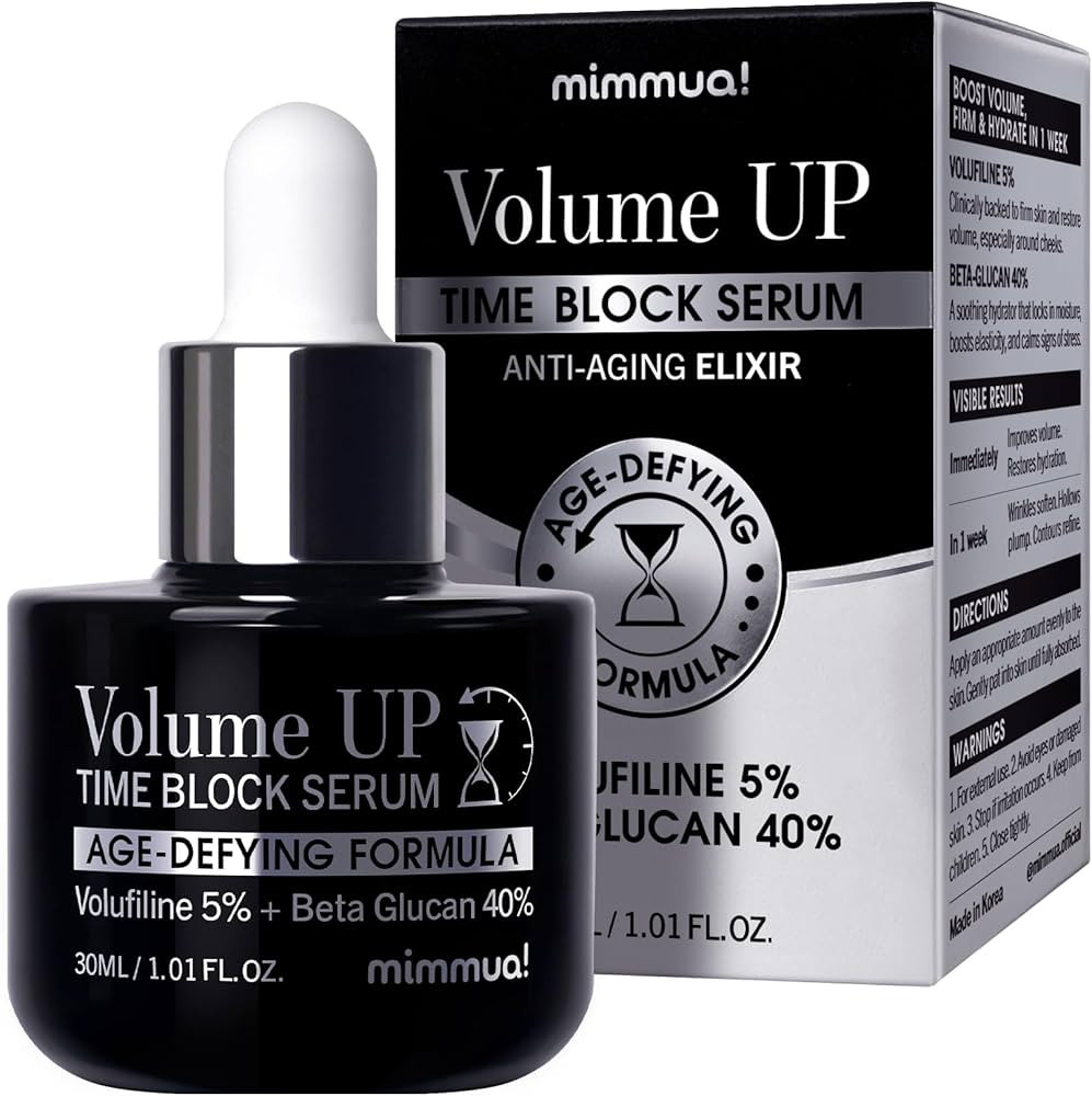 Volume UP Time Block Serum | Anti-Aging Wrinkle Filler | 5% Volufiline + 40% Beta Glucan | Botox ... | Amazon (US)