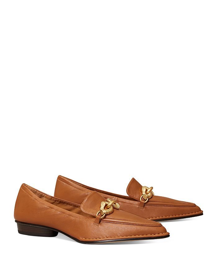 Women's Jessa Pointed Toe Horse Head Buckle Leather Loafers | Bloomingdale's (US)