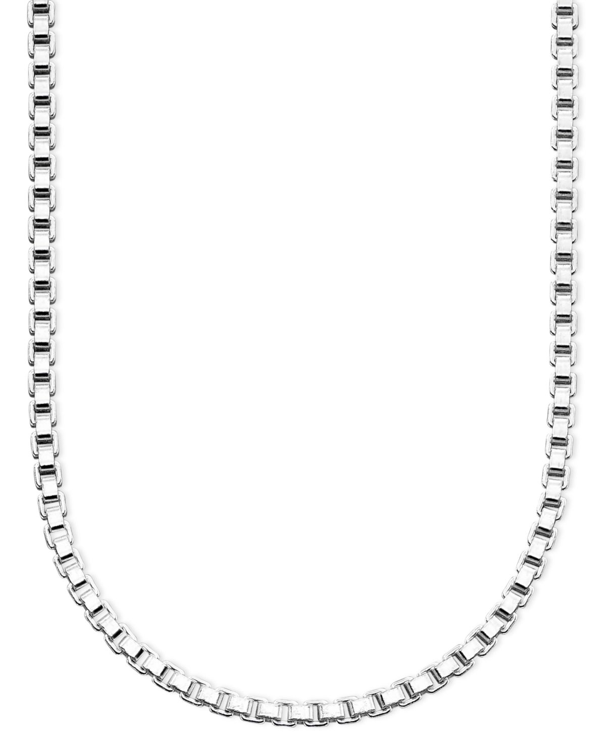 Giani Bernini Sterling Silver Chain Necklace, 18" Box Chain | Macys (US)