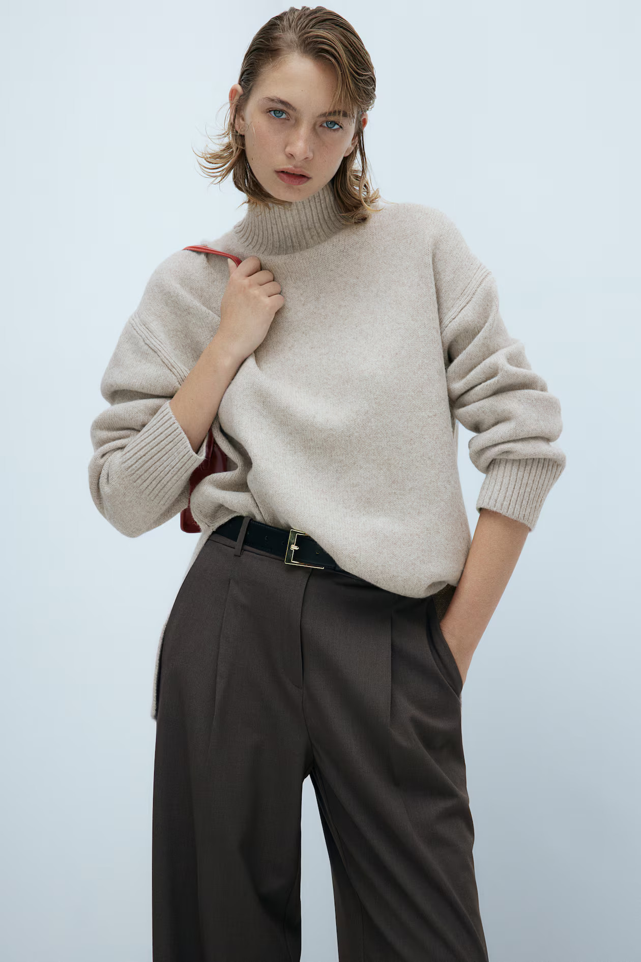 Jersey oversize de cuello alto | H&M (FR, IT, ES, PT, BE)