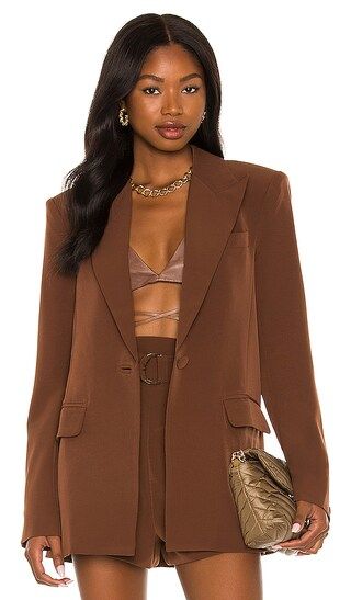 Morena Blazer in Dark Chocolate | Revolve Clothing (Global)