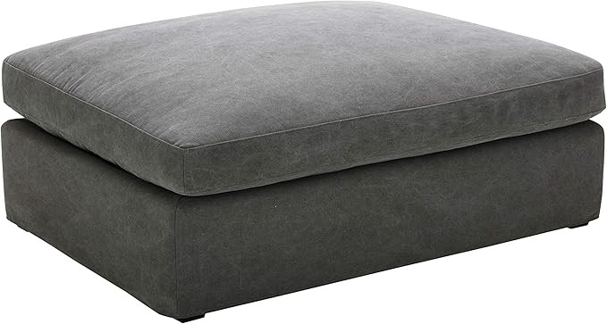 Amazon Brand – Stone & Beam Faraday Down-Filled Ottoman, 47"W, Charcoal Grey | Amazon (US)