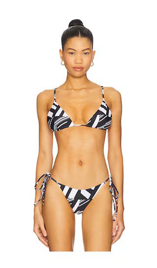 Agnes Bikini Top in Black & White | Revolve Clothing (Global)