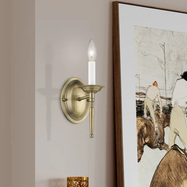 Benedetto Steel Candle Wall Light | Wayfair North America