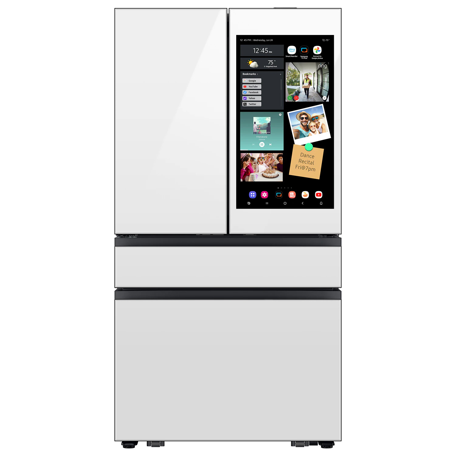 Samsung Bespoke AI Standard-Depth Family Hub 29-cu ft 4 -Door 36-in Wide Smart Compatible French Door Refrigerator with Dual Ice Maker with Water | Lowe's