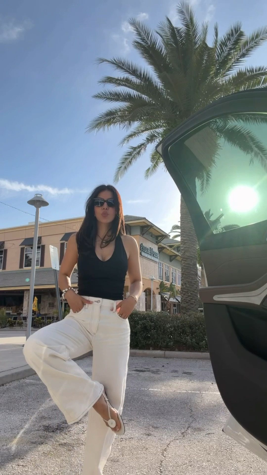 Current ootd ☀️

LOVE this black halter top from Meshki! Such a great layering tank! I styled it with a pair of white barrel jeans from PAIGE.

Summer style, white jeans, summer outfits, chic style, ootd, casual outfit idea

#LTKgrwm #LTKootd #LTKSeasonal