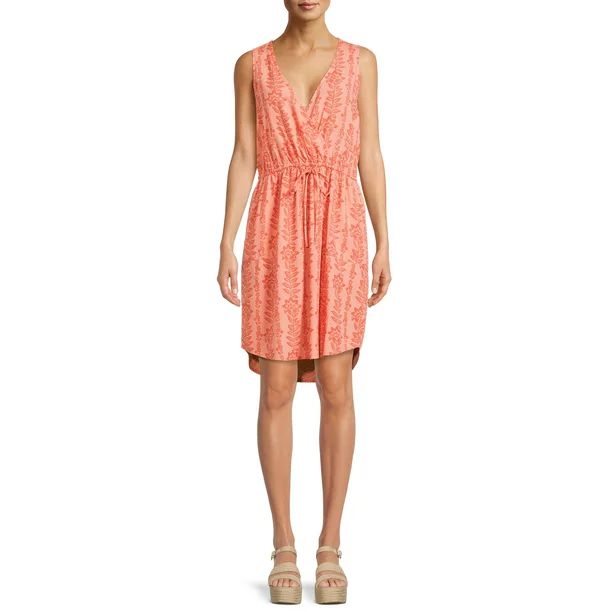 Time and Tru Women's Sleeveless Knee Length Surplus Dress | Walmart (US)