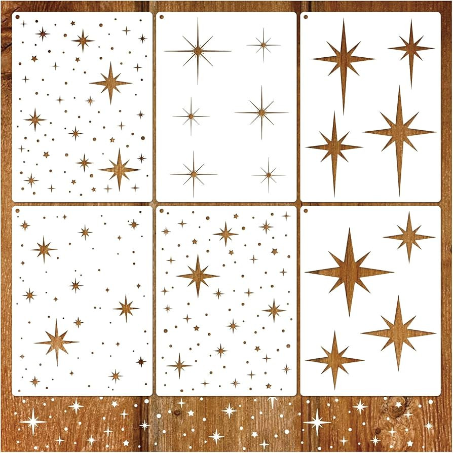 Large Star Stencil for Painting Reusable Paint Stencils for Walls Twinkle Star Wall Drawing Stenc... | Amazon (US)