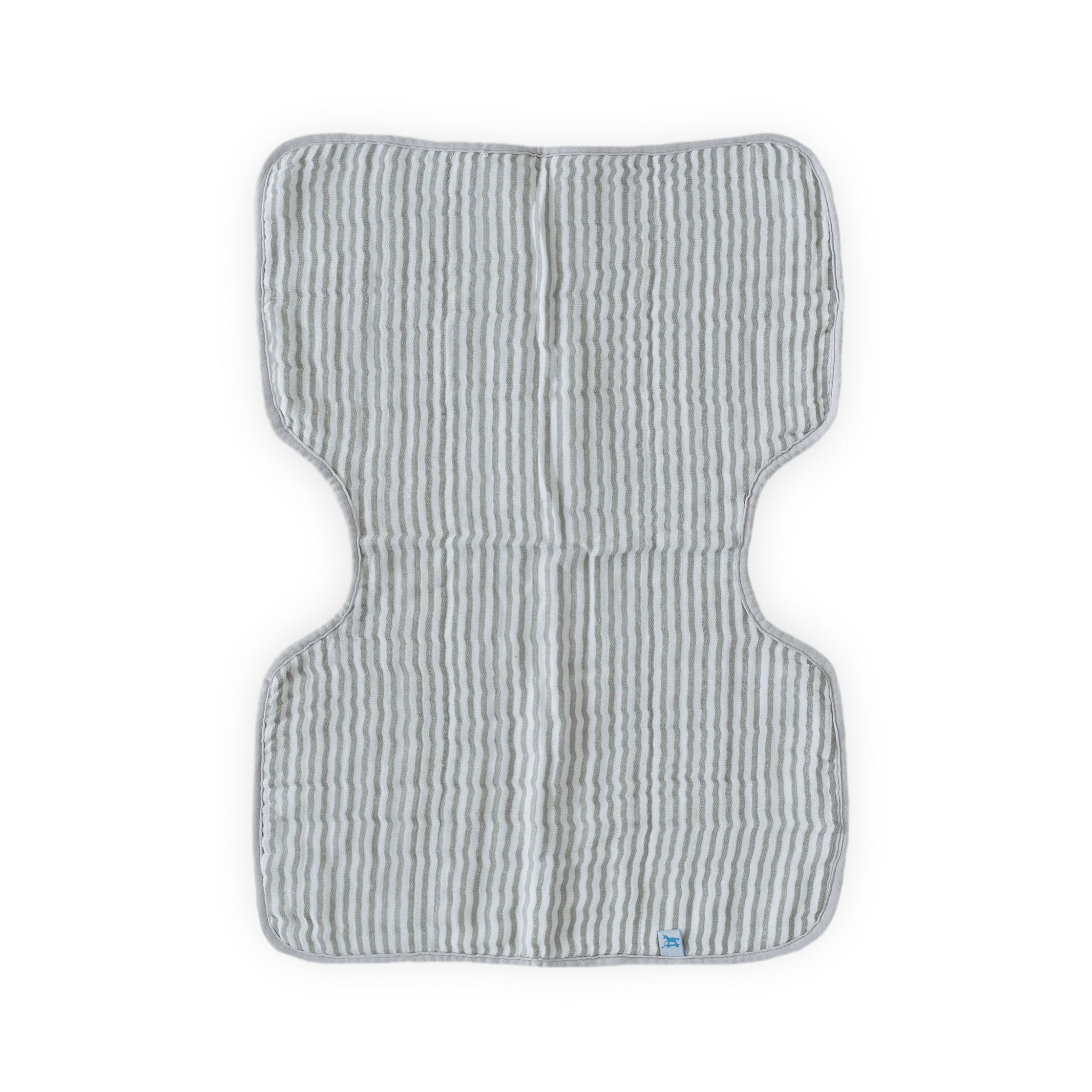 Cotton Muslin Burp Cloth - Grey Stripe | Little Unicorn