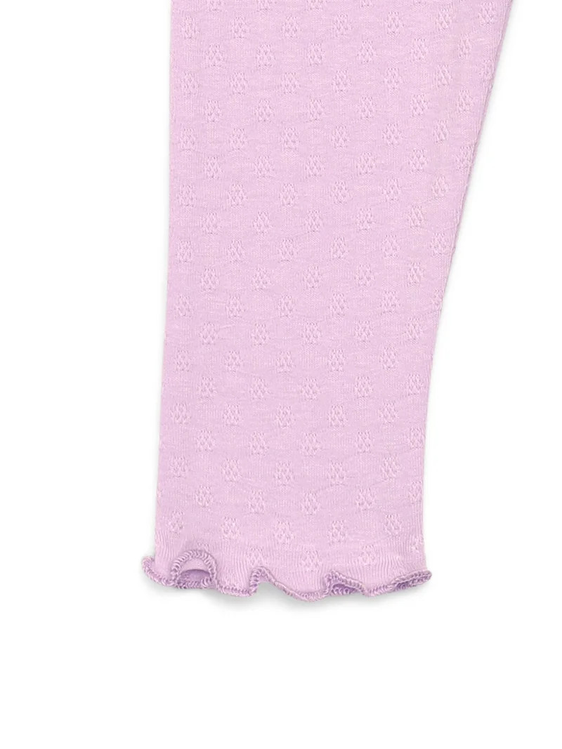 Garanimals Baby Girl Ruffle Trim Pointelle Leggings, Sizes 0M-24M | Walmart (US)