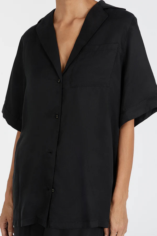 KINGSTON BLACK SHORT SLEEVE SHIRT | DISSH