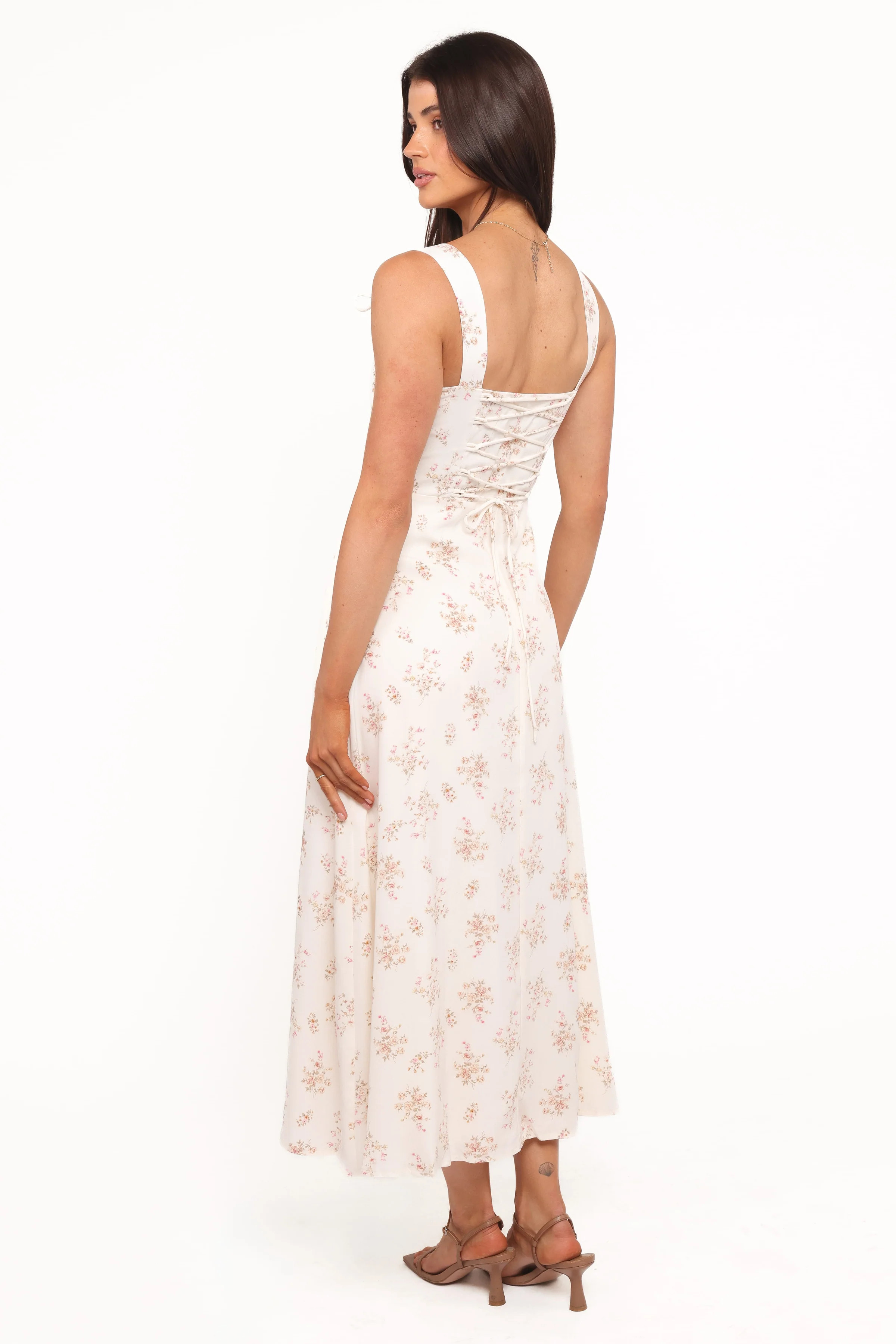 Clarissa Midi Dress - White Floral | Petal & Pup (US)