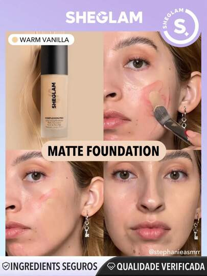 SHEGLAM Complexion Pro Base fosca respirável de longa duração-Warm Vanilla | SHEIN