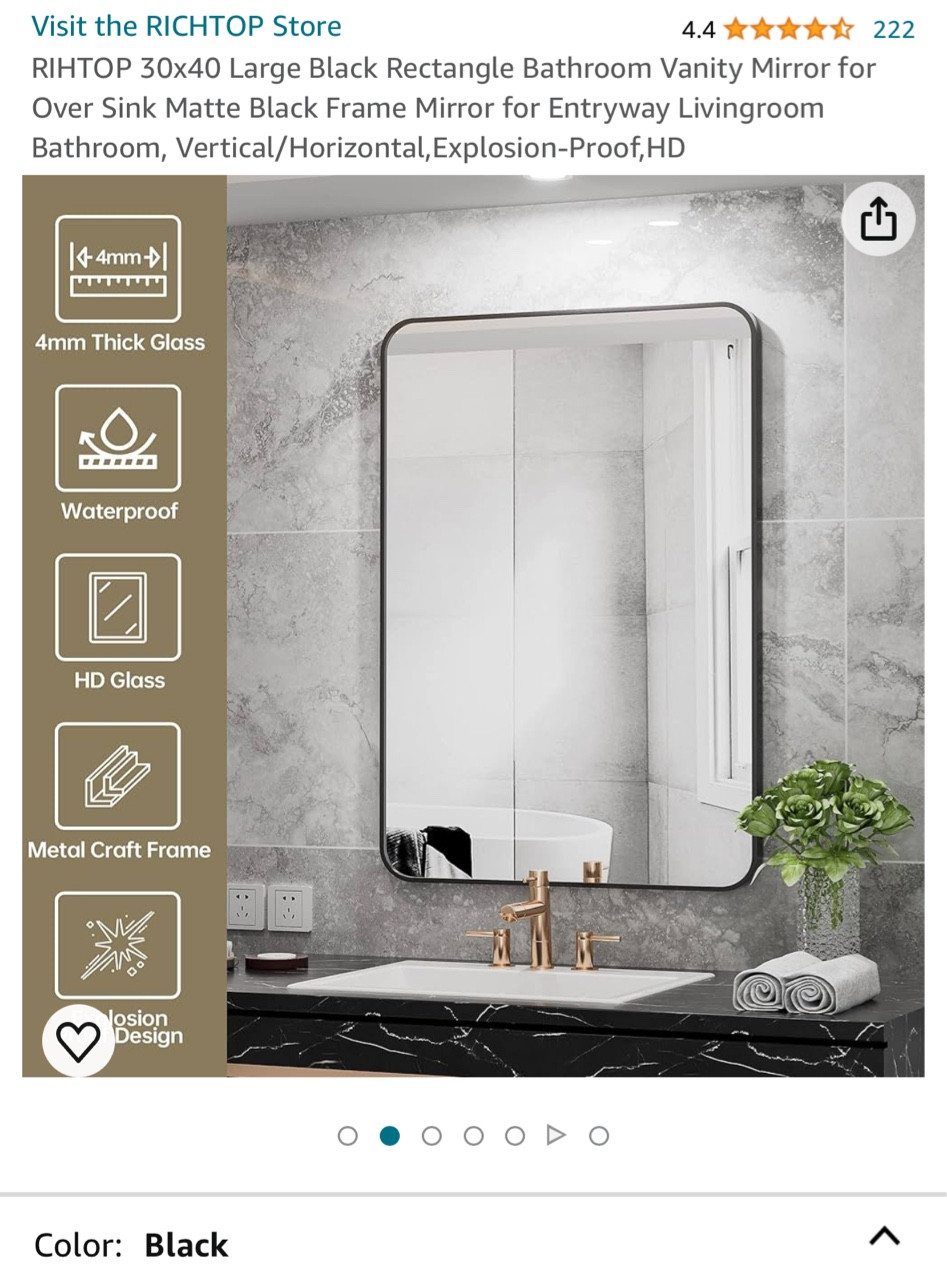 Matte black bathroom windows 

#LTKhome #LTKfindsunder100 #LTKfamily