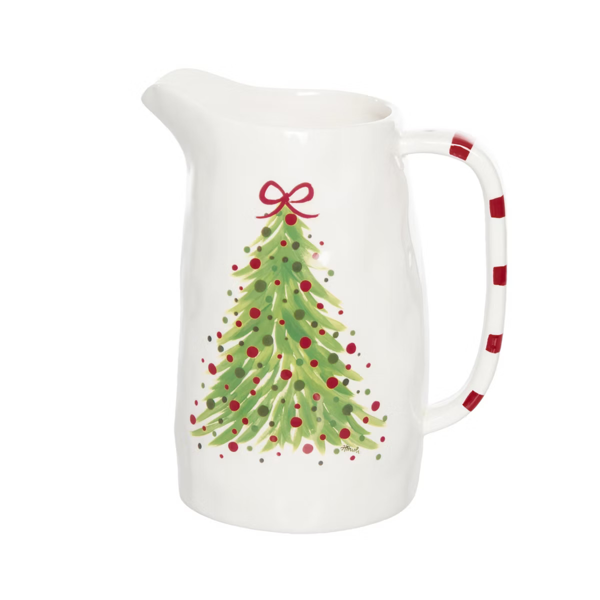 Transpac Ceramic Pitcher Dot Tree 51.5oz Multicolor Beverage Server for Christmas Tabletop Decor ... | Target