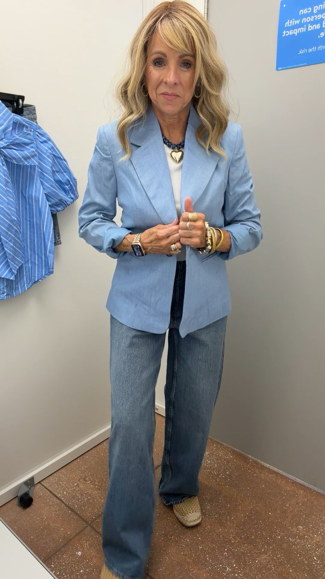 The prettiest blue blazer for spring and summer! Wearing a small. 

#LTKOver40