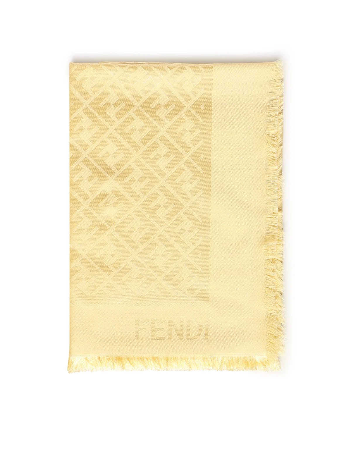 Écharpe Fendi FF Jacquard à franges | Cettire Global
