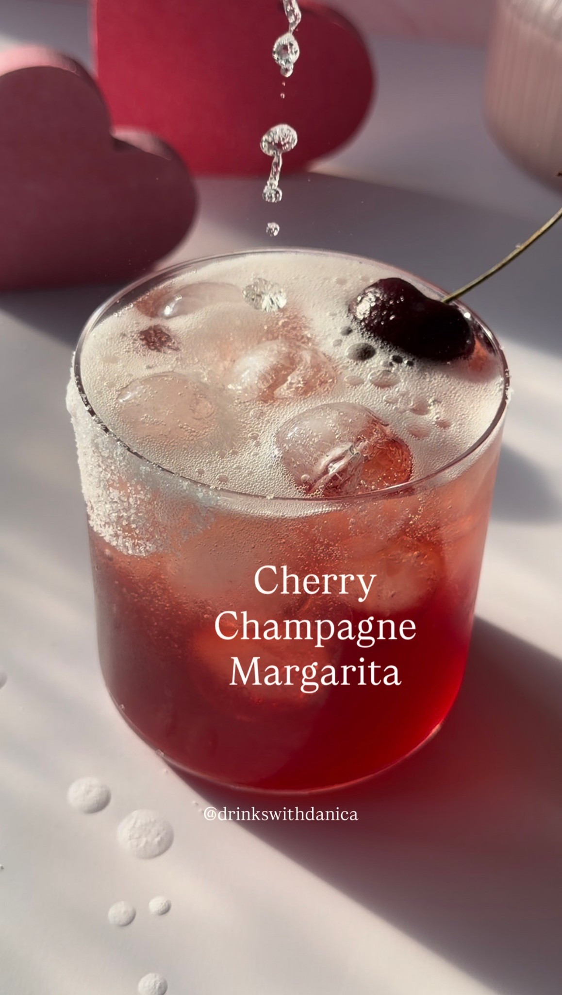 Cherry champagne margarita

Follow me on instagram @drinkswithdanica for this recipe and more
