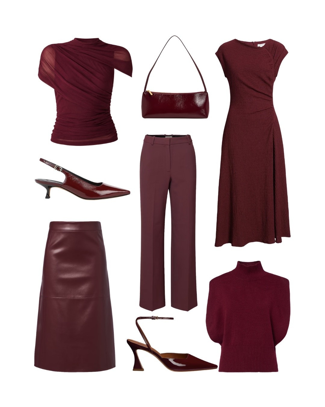 Burgundy is having a moment 🍷 Such a rich, chic color for fall.

burgundy, burgundy outfit, fall fashion, fall color trend, wine red, oxblood, burgundy dress, burgundy sweater, leather skirt, fall shoes, fall accessories, monochrome outfit, elevated style, chic fall outfit, fall wardrobe

#LTKootd #LTKWorkwear #LTKOver40