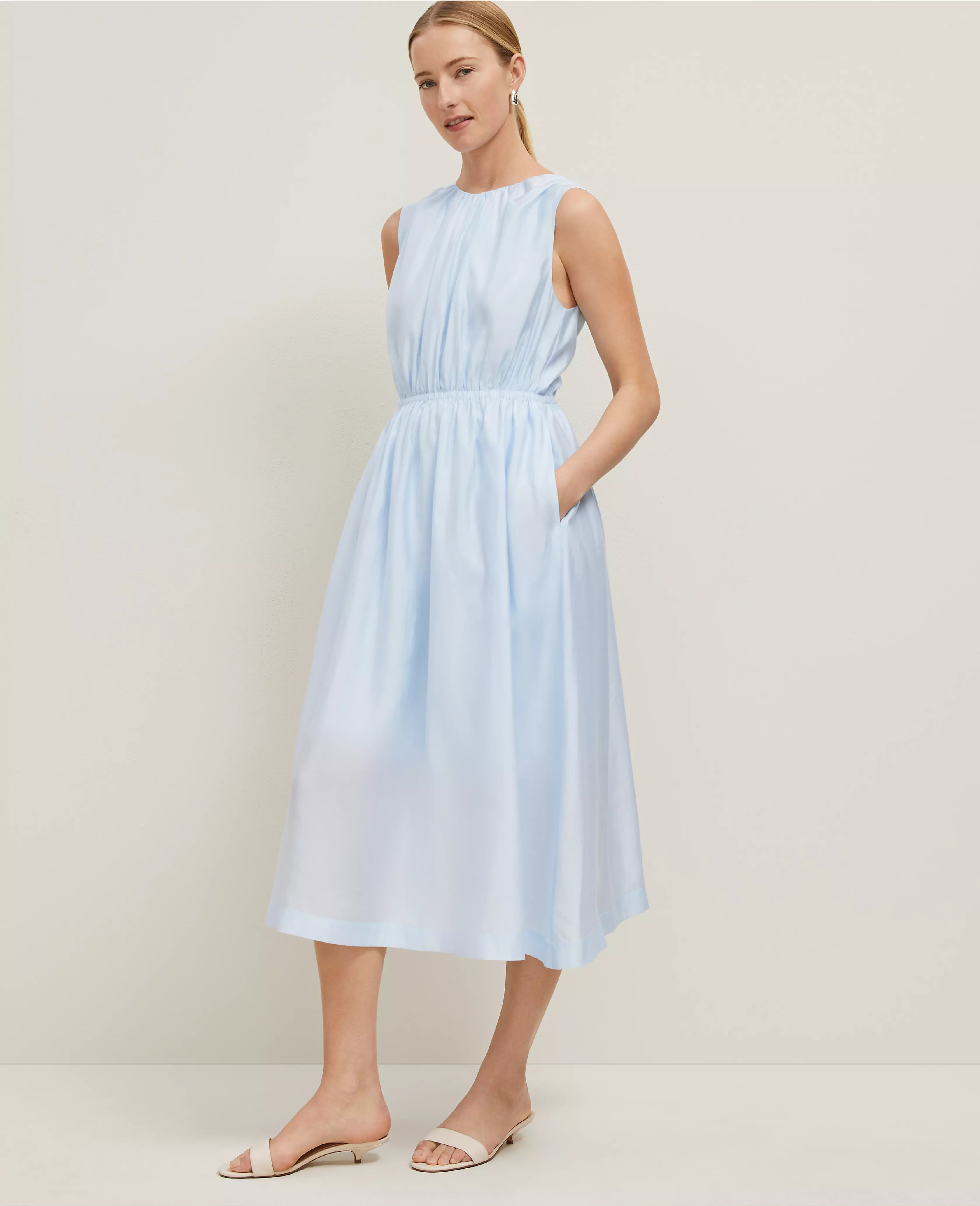 Crew Neck Pocket Dress | Ann Taylor